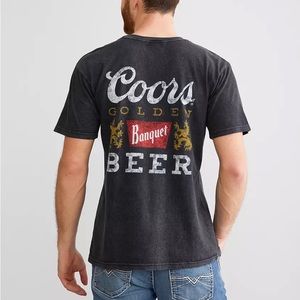 Buckle Coors golden banquet black mineral tshirt NWT